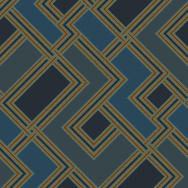 Cross Zig Zag - Blue