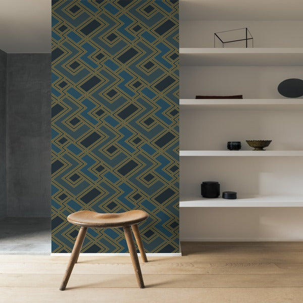 Cross Zig Zag - Blue