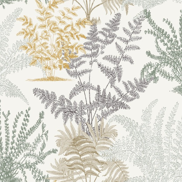 Ferns Print Gold