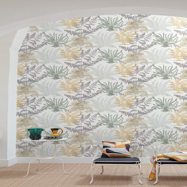 Ferns Print Gold