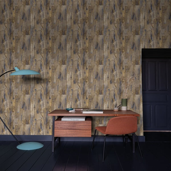 Wooden Wall - Blue