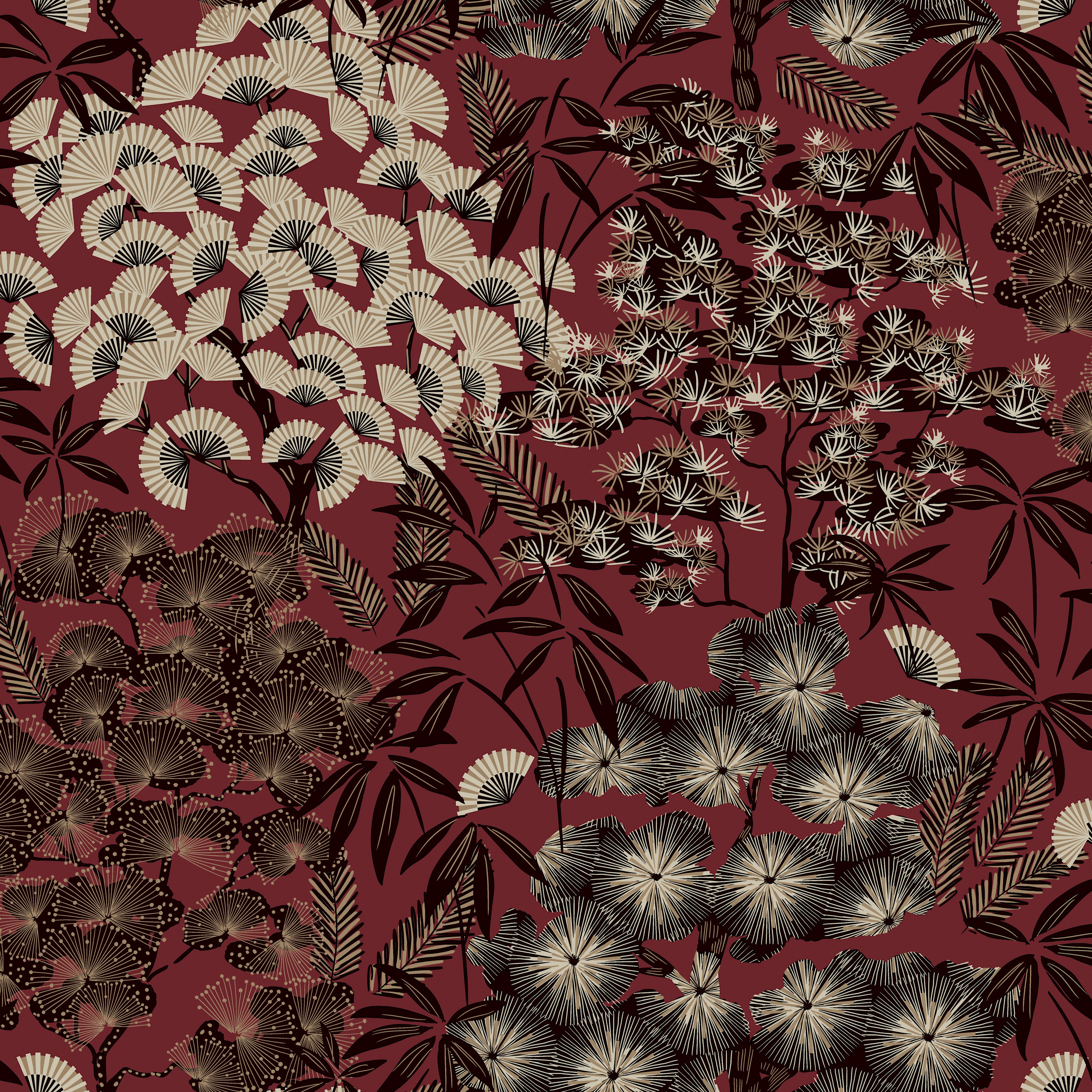 Japanese Maroon Garden