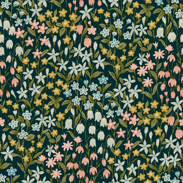 Floral Fields- Black